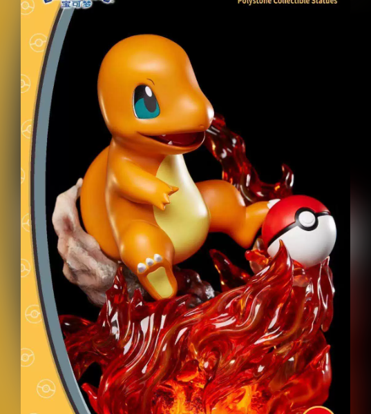 Charmander: Leaping Through Flames 1/1 Statue – Pokémon | Unique Art Studio - product detail