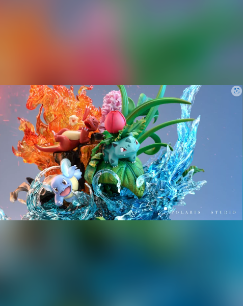 Bulbasaur, Charmander & Squirtle: Rising Key Statue – Pokémon | Polaris Studio - product detail