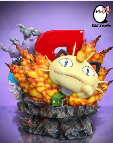 Team Rocket Jessie, James & Meowth Statue – Pokemon | Egg Studio - product detail