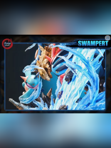 Swampert Evolution Family Statue – Pokemon | Fantasy House Studio - product detail