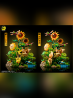 Eevee & Pikachu: Sunflower Garden Statue – Pokemon | Moon Shadow Palace Studio - Image 2