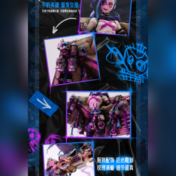 Jinx: Arcane II, Medium Version 1/7 Figure - League Of Legends | Riot Games - product detail