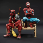 Aw Studio – Marvel-Spider-Man and Deadpool: Seated Duo-1/4
